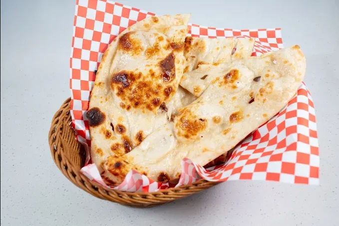 Naan, fresh from the tandoor.